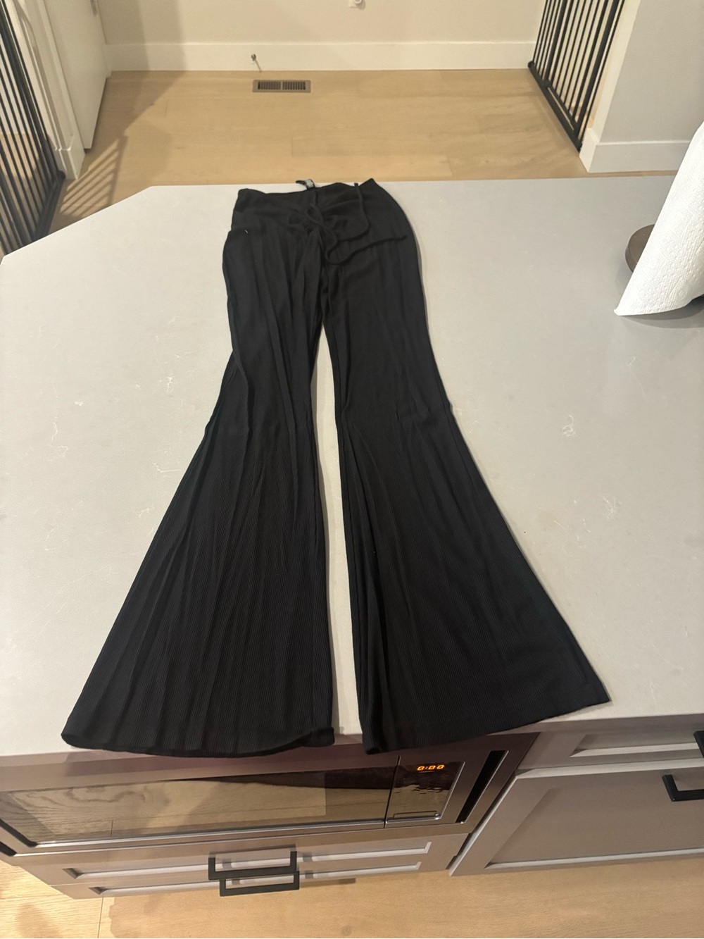 SKIMS Black Wide-Leg Lounge pants
